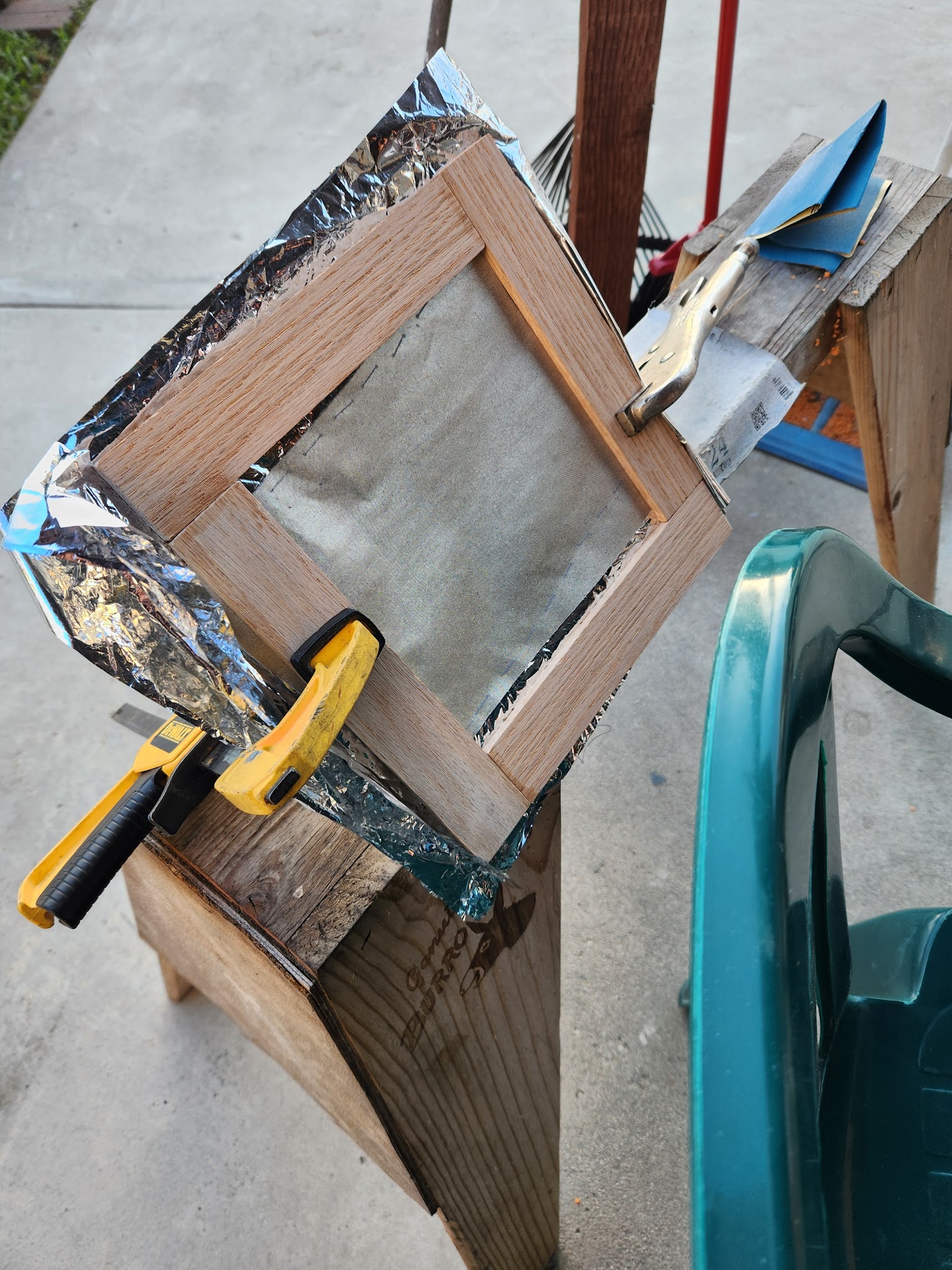 Multi-layer insulation clamped in the team's physical test fixture